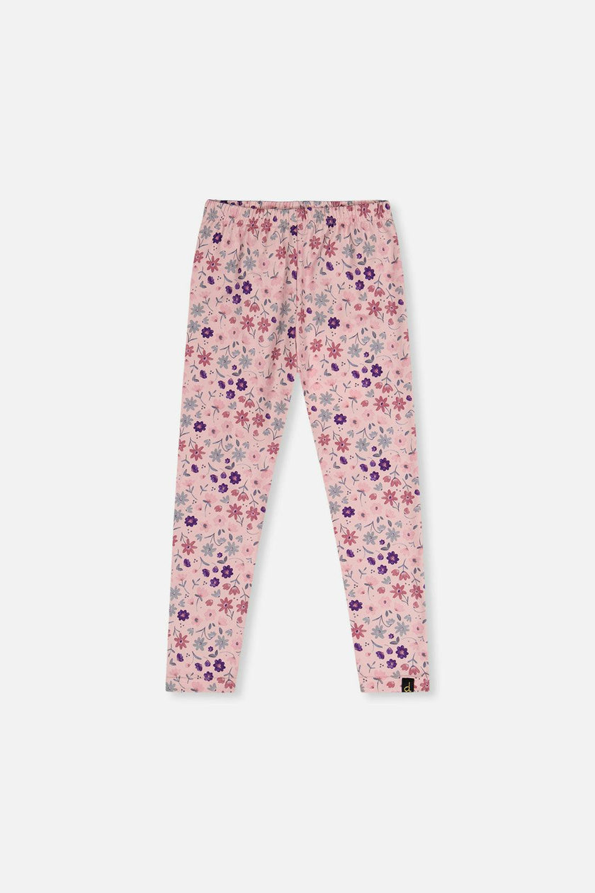 Printed Leggings Pink Printed Daisies