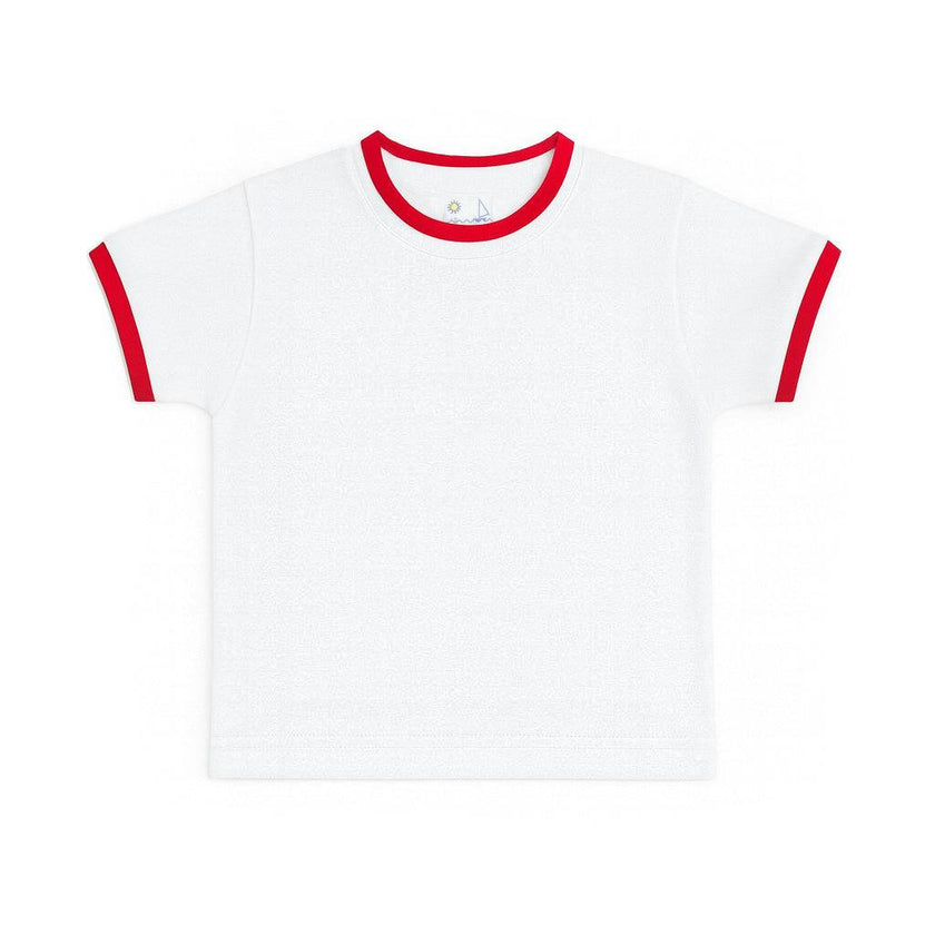 White T-Shirt With Tipping