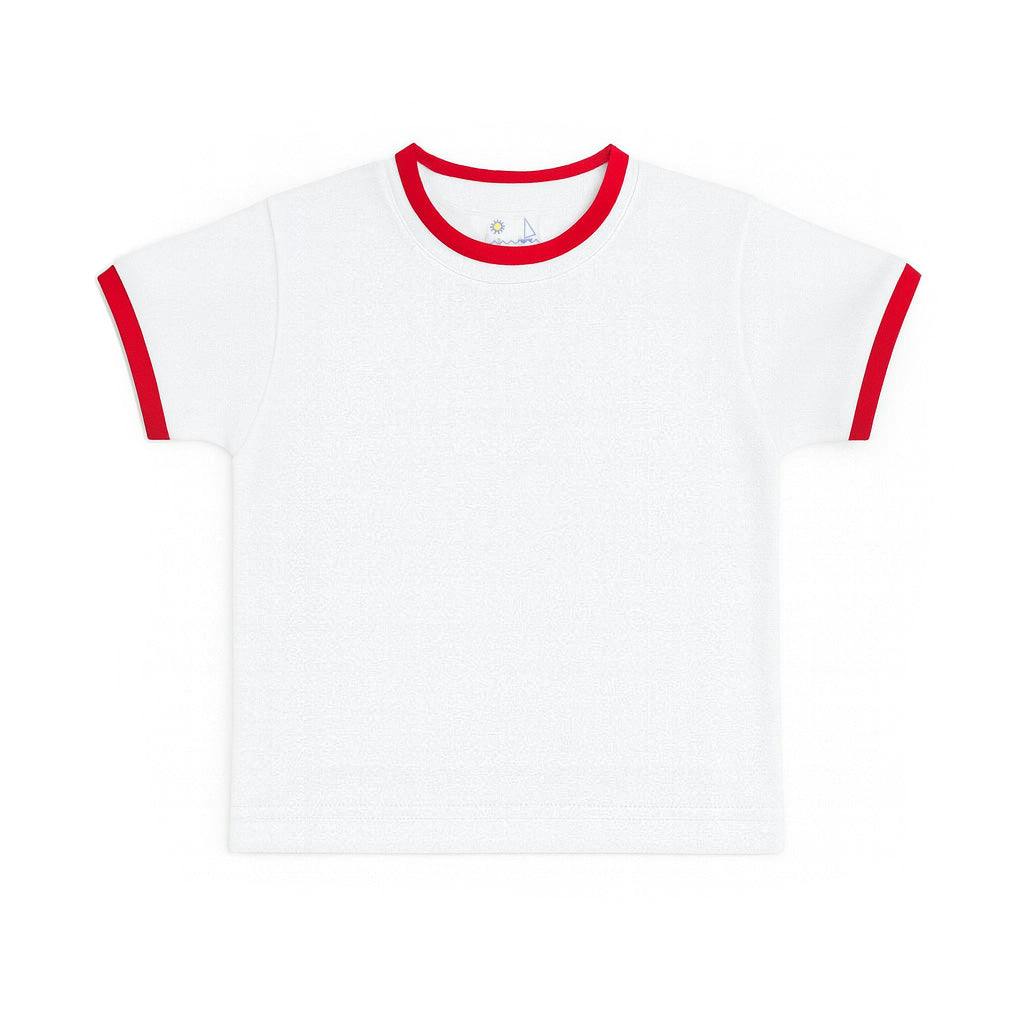 White T-Shirt With Tipping