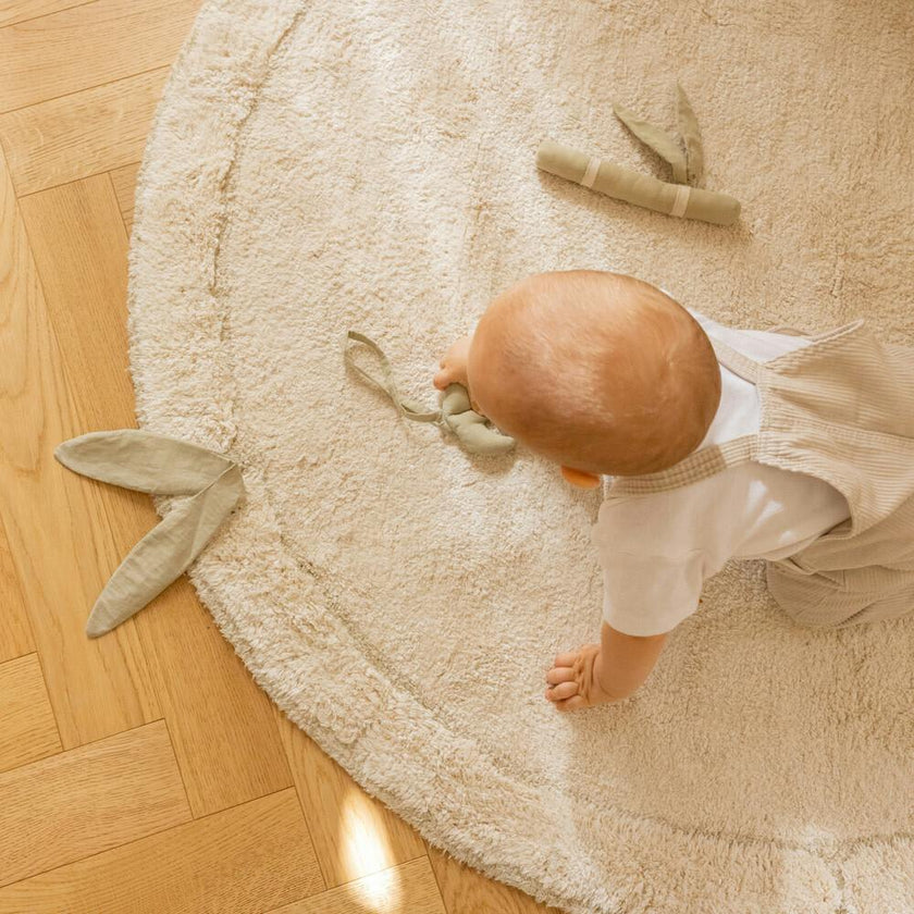 Removable Leaves Round Washable Rug