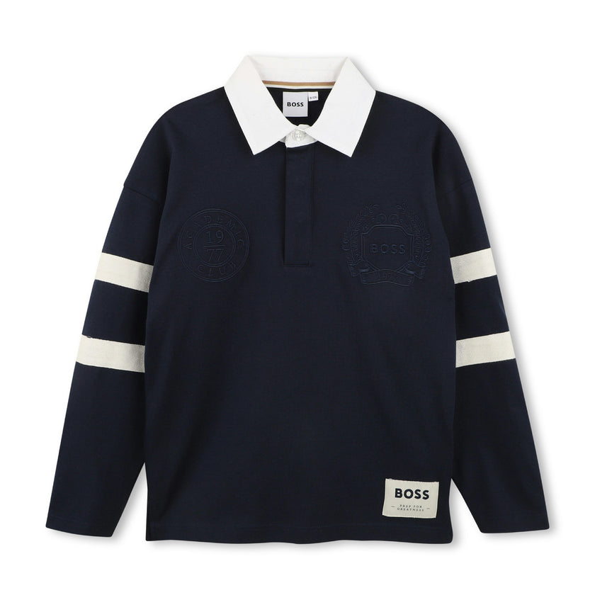 Navy Oversized Polo Shirt