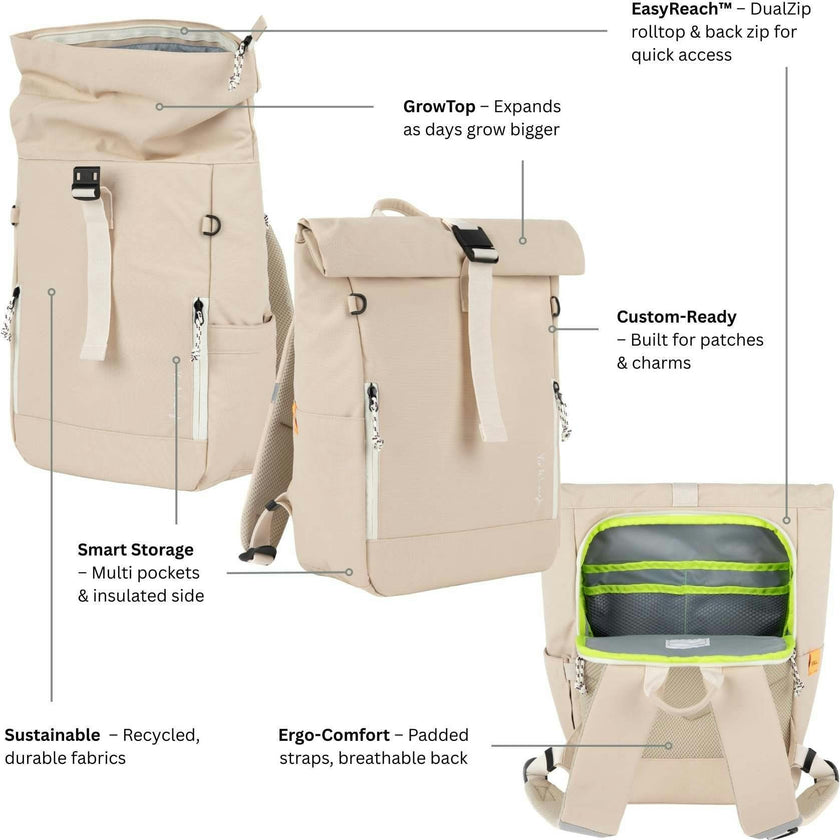 Ari Rolltop Backpack Set | Sticker Patch