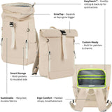 Ari Rolltop Backpack Set | Chest Strap