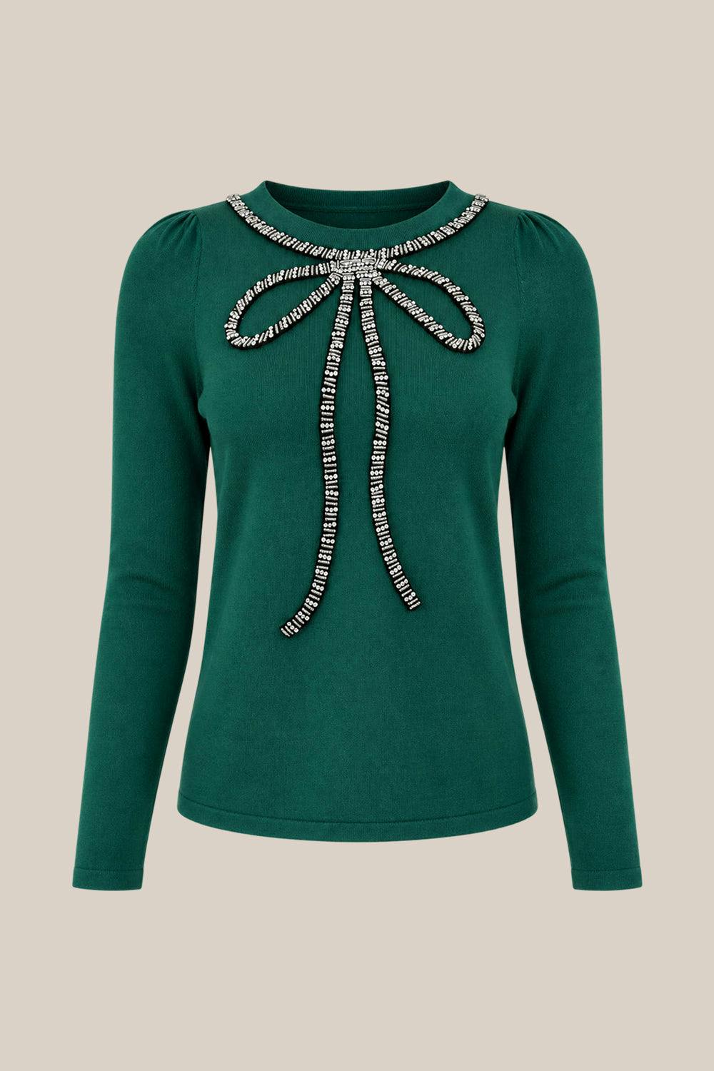 Rhodes Sweater in Emerald