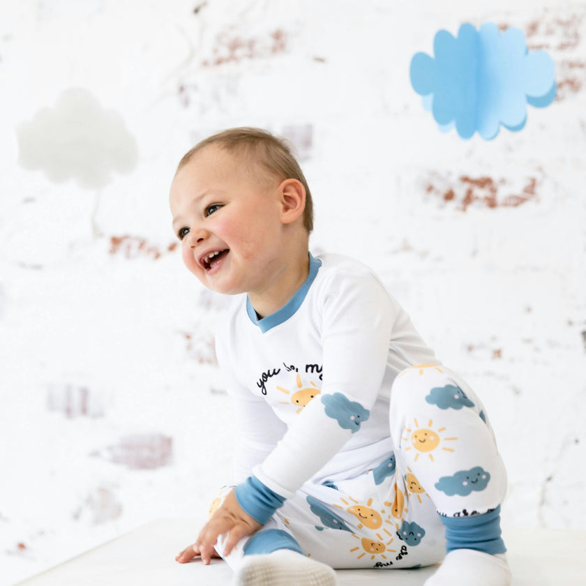 sunshine long sleeve pajama set