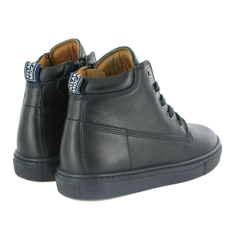 Leather Laces Boot, Dark Blue