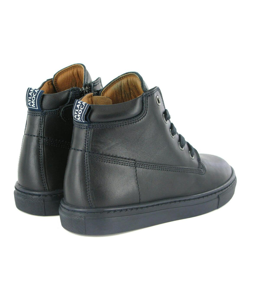 Leather Laces Boot, Dark Blue