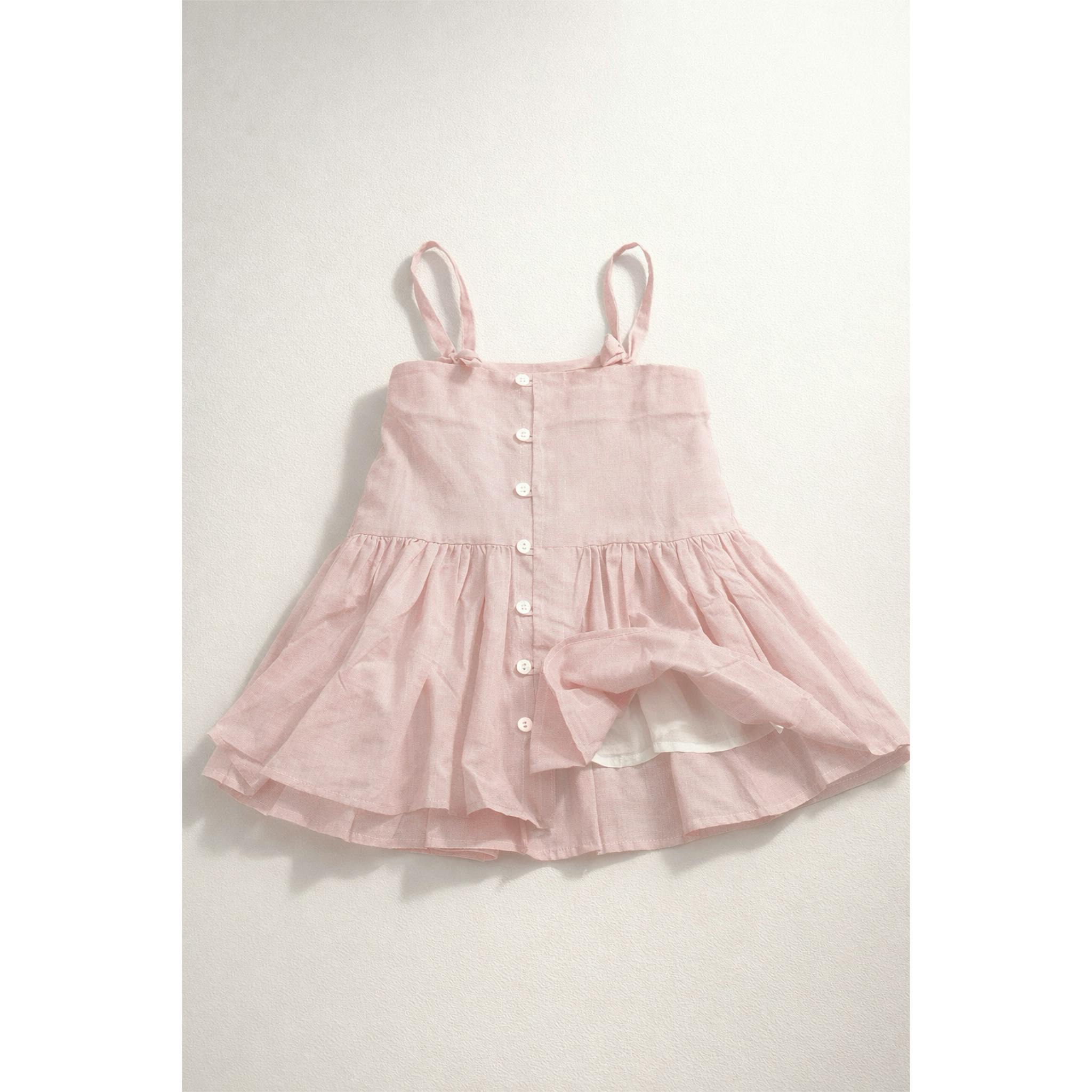 Hikari Pintuck Dress | Soft Pink