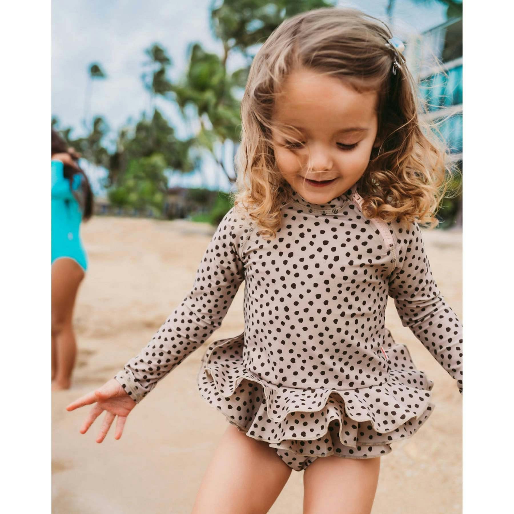 Reese 2-Piece Long Sleeve Peplum Top & Bottom Swimwear