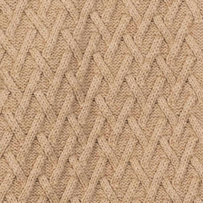 Organic Herringbone Stitch Cardigan Sweater, Beige
