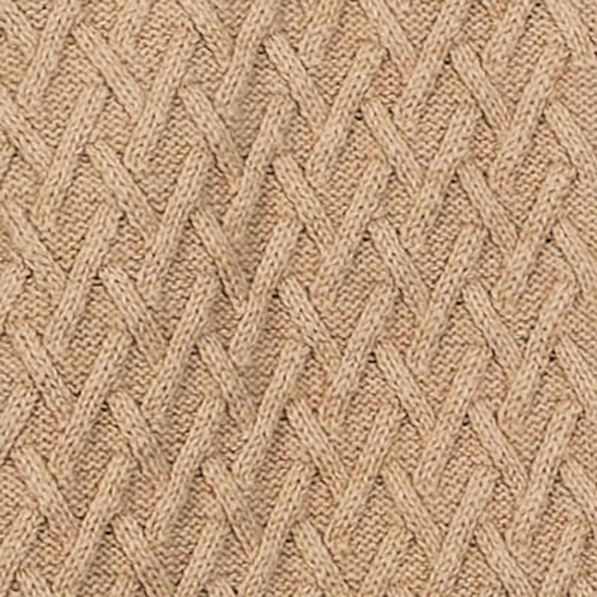 Organic Herringbone Stitch Cardigan Sweater, Beige