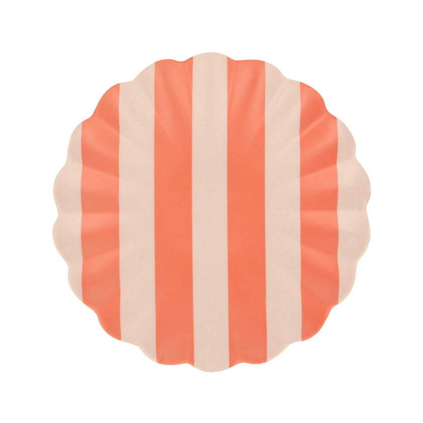 Stripy Reusable Bamboo Small Plates