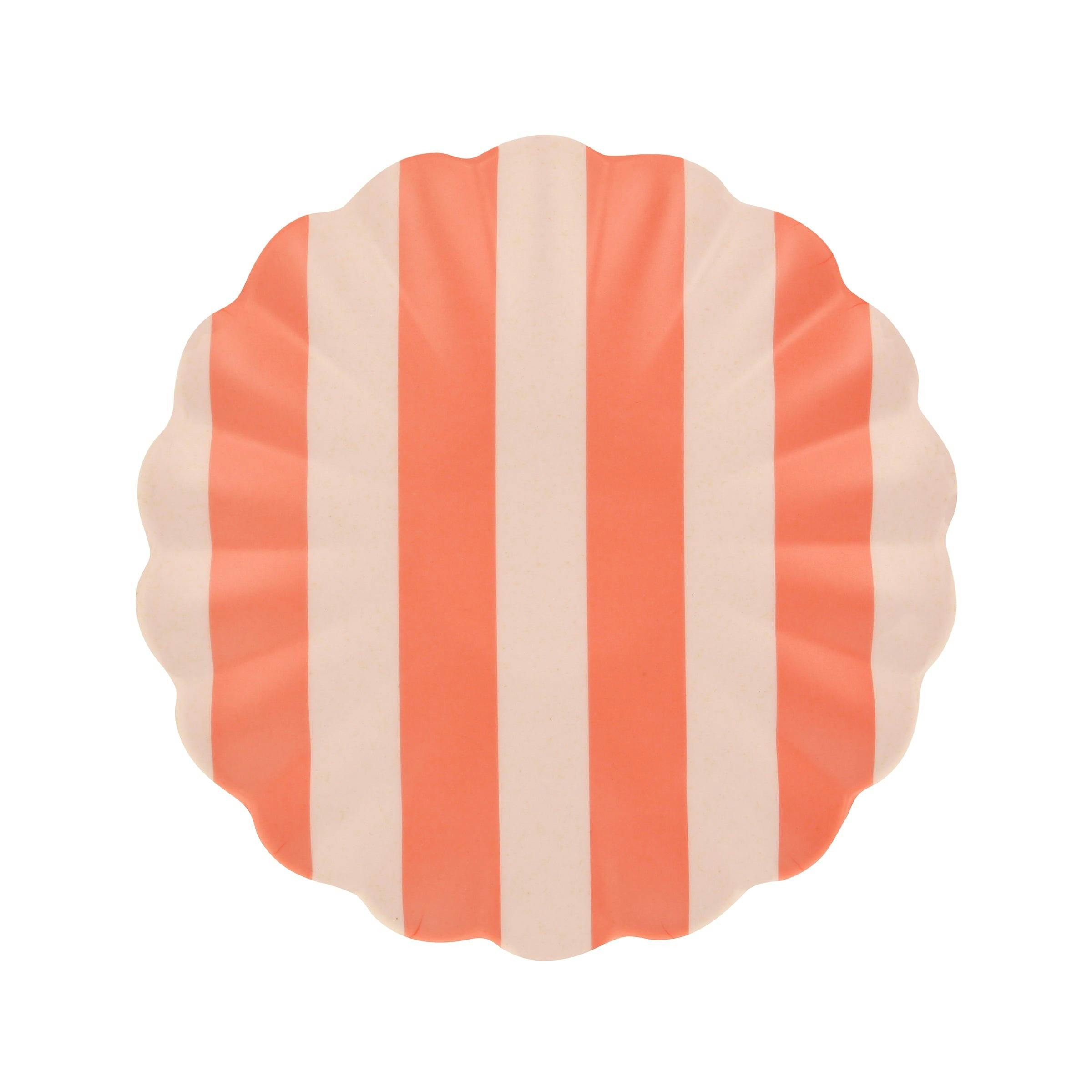 Stripy Reusable Bamboo Small Plates