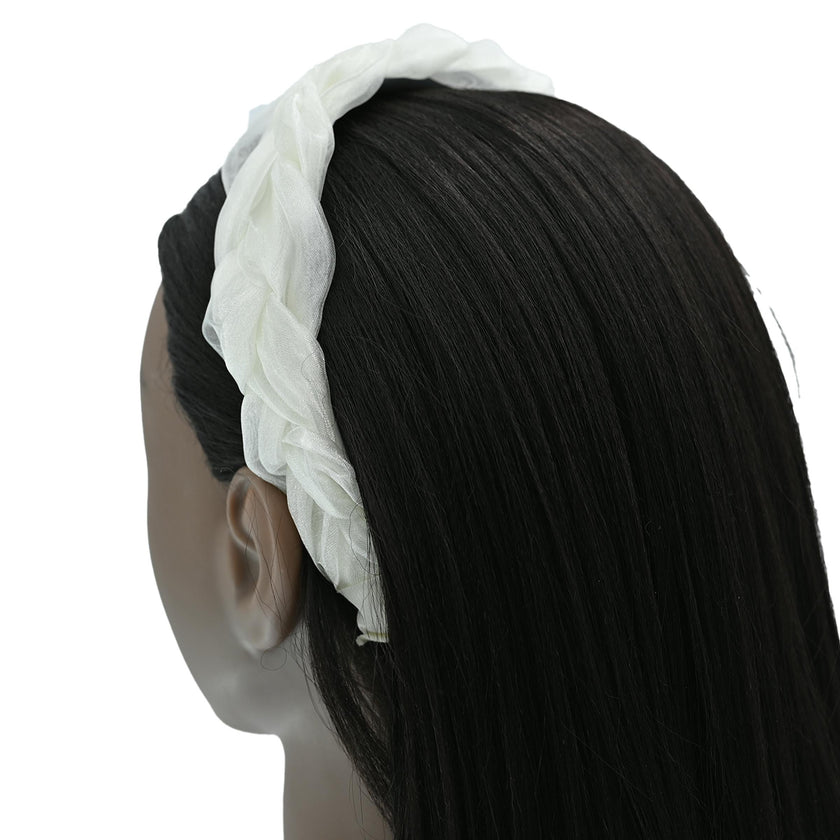 Multicolored Braided Tulle Headband