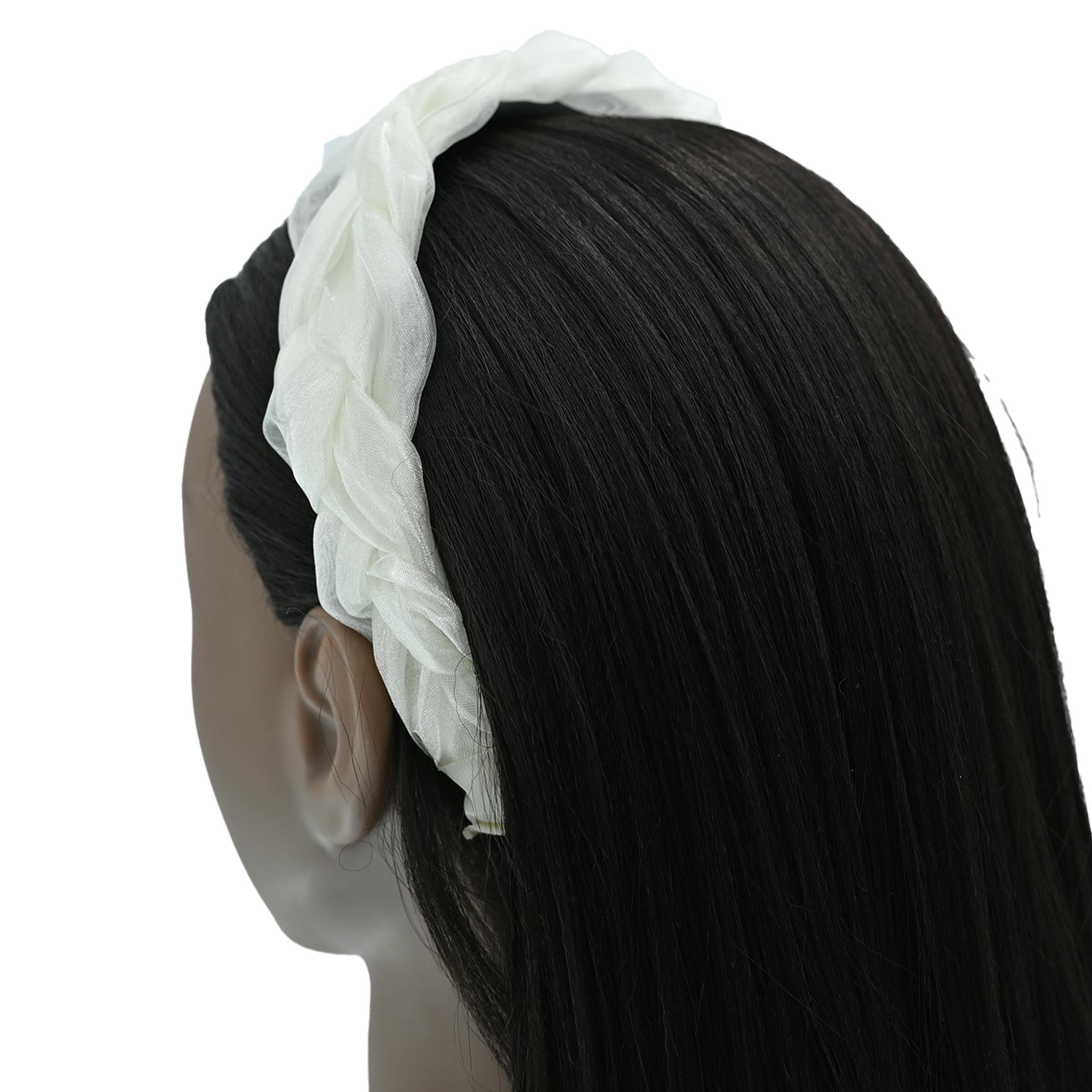 Multicolored Braided Tulle Headband