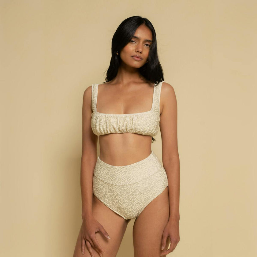 Added Coverage High Rise Bikini Bottom