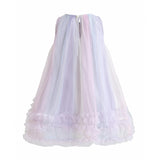 Purple Orielle Pastel Bow Ruffle Dress