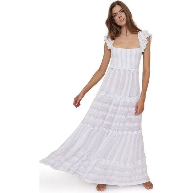 Women'S Waterlily Victoria Cover-Up Dress, White