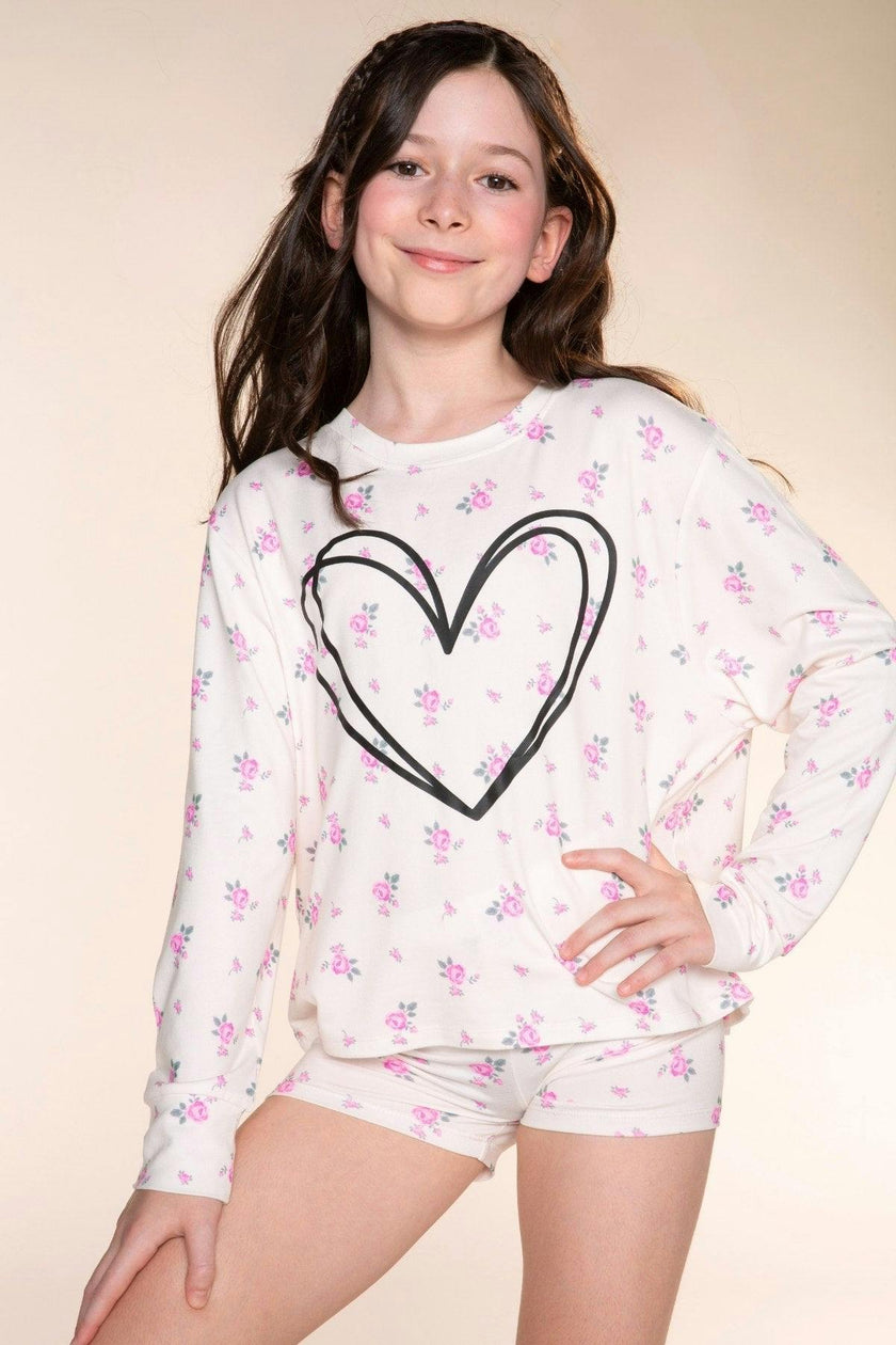 Simply Soft Long Sleeve Easy Tee & Tumble Short Lounge Set