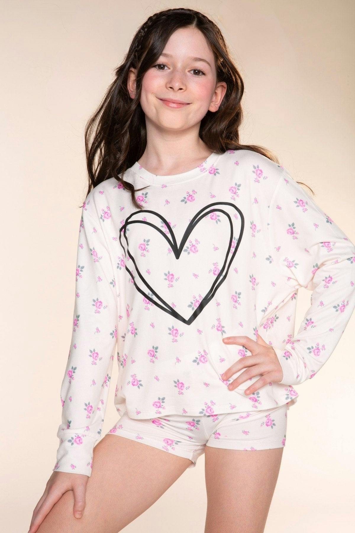Simply Soft Long Sleeve Easy Tee & Tumble Short Lounge Set