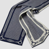 Reversible Sustainable Chevron Scarf - Equestrian Harness Herringbone
