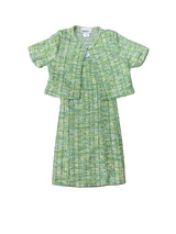 Girls Boucle Tank Dress With Matching Jacket