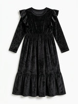 Velvet Ruffle Robe