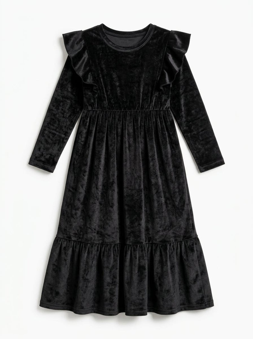 Velvet Ruffle Robe