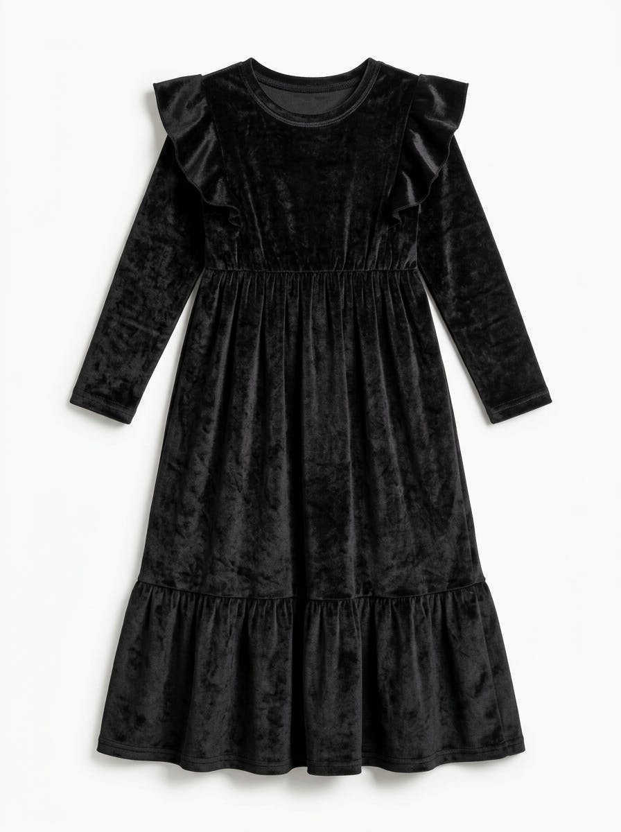 Velvet Ruffle Robe