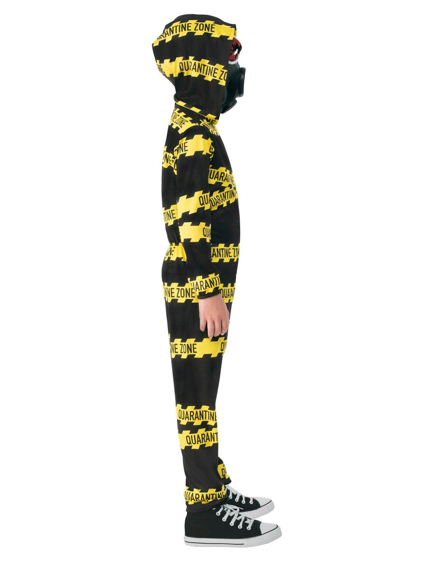 Boys' Masked Biohazard Quarantine Caution Costume
