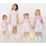First Birthday Girl Fairy Dust Short Sleeve Tutu Dress