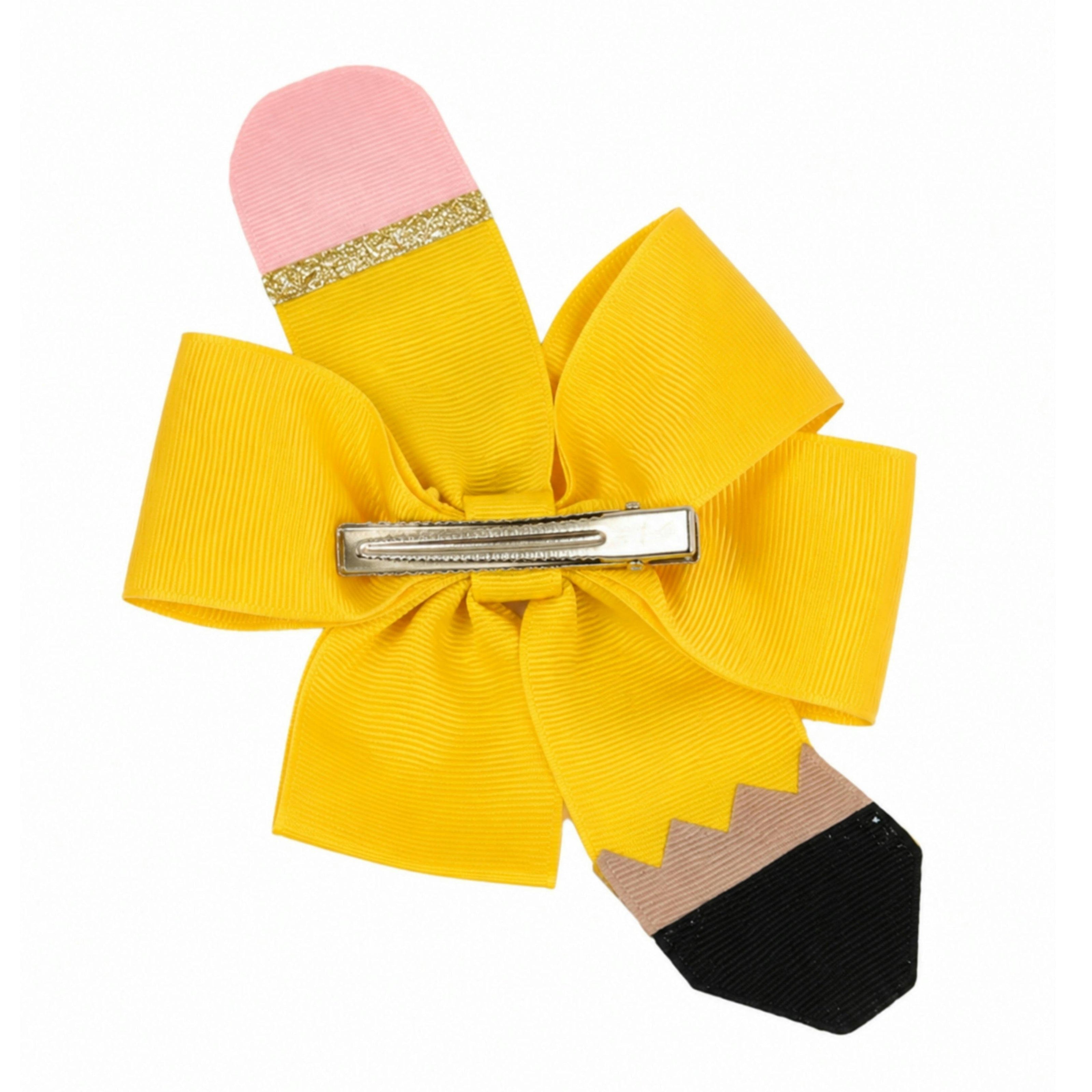 Pencil Back-to-School Hair Bow