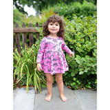 Long Sleeve Bubble Romper in Dino