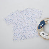 Alfred Baby T-shirt Short Sleeve, White Blue Anchor