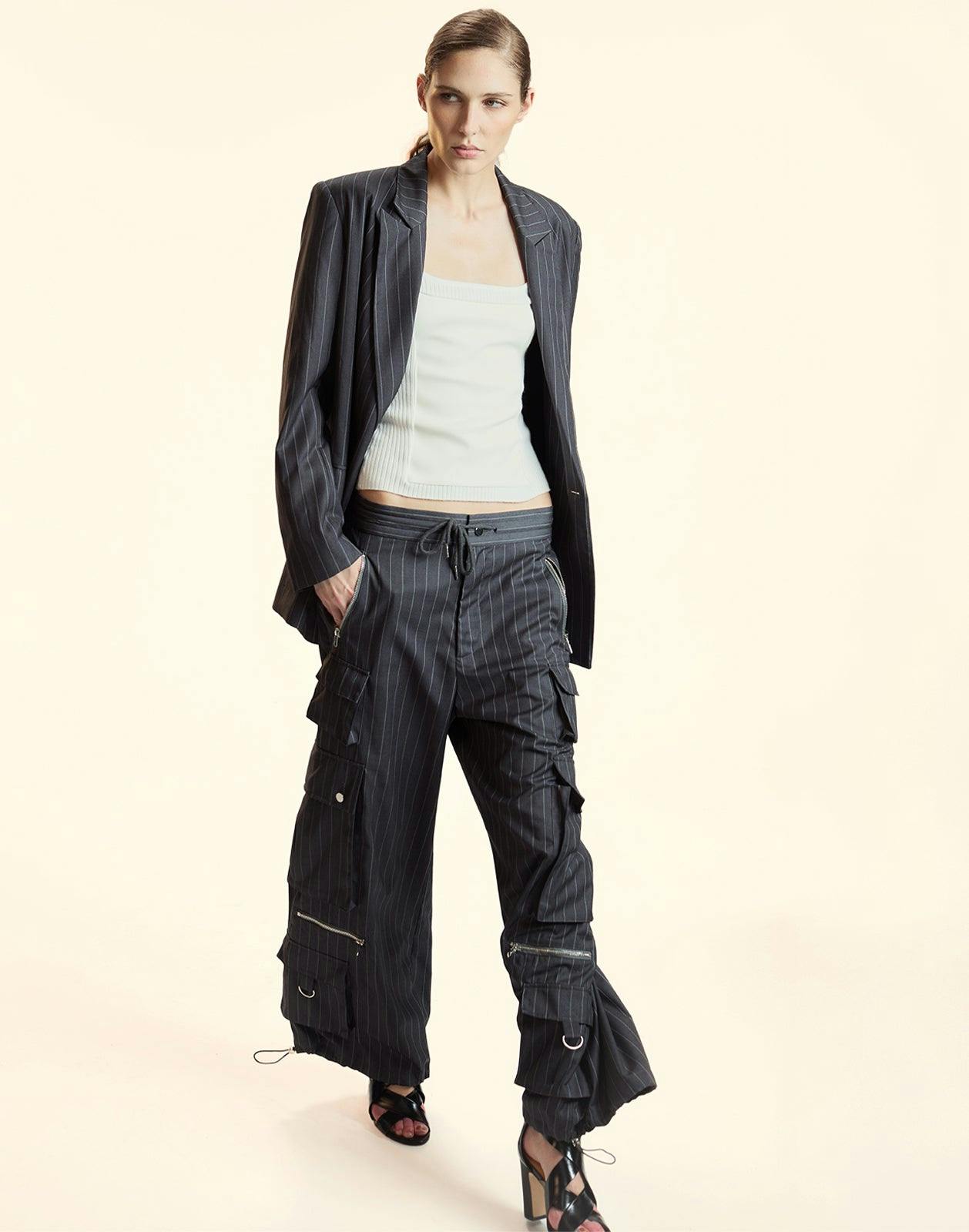 Pinstripe Blazer