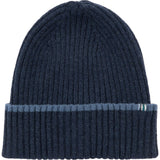 Merino Cashmere Ribbed Rolled-Up Beanie