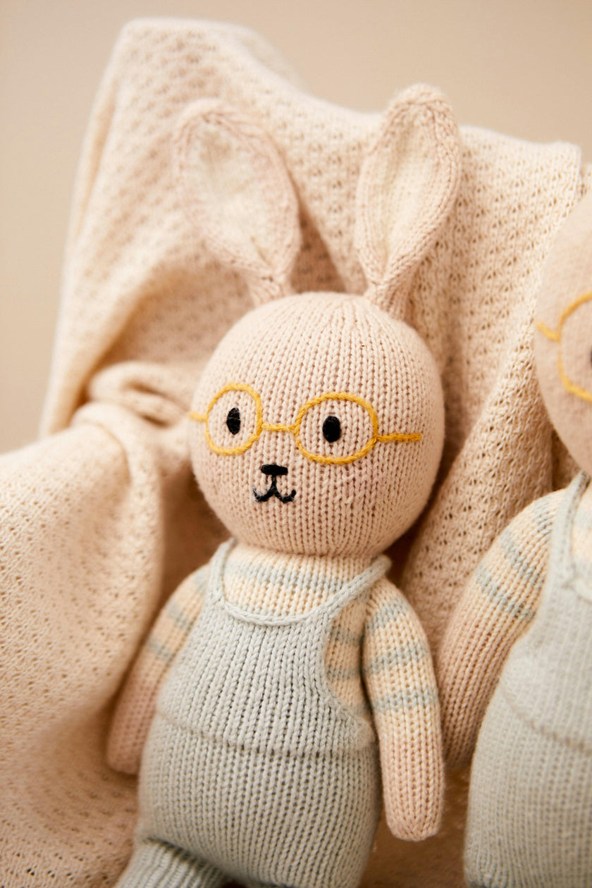 Mike the Bunny 15" natural & light blue