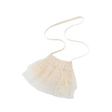Beige Mirelle Petal Flared Tulle Dress