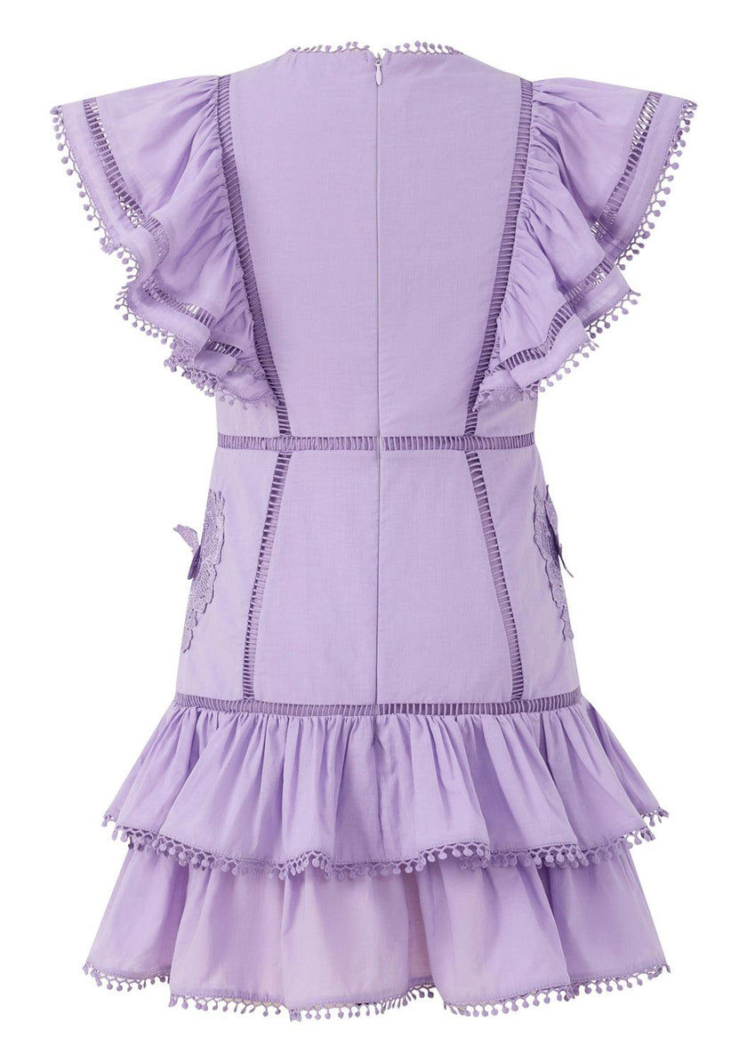 Carloyn Frill Cotton Mini Dress