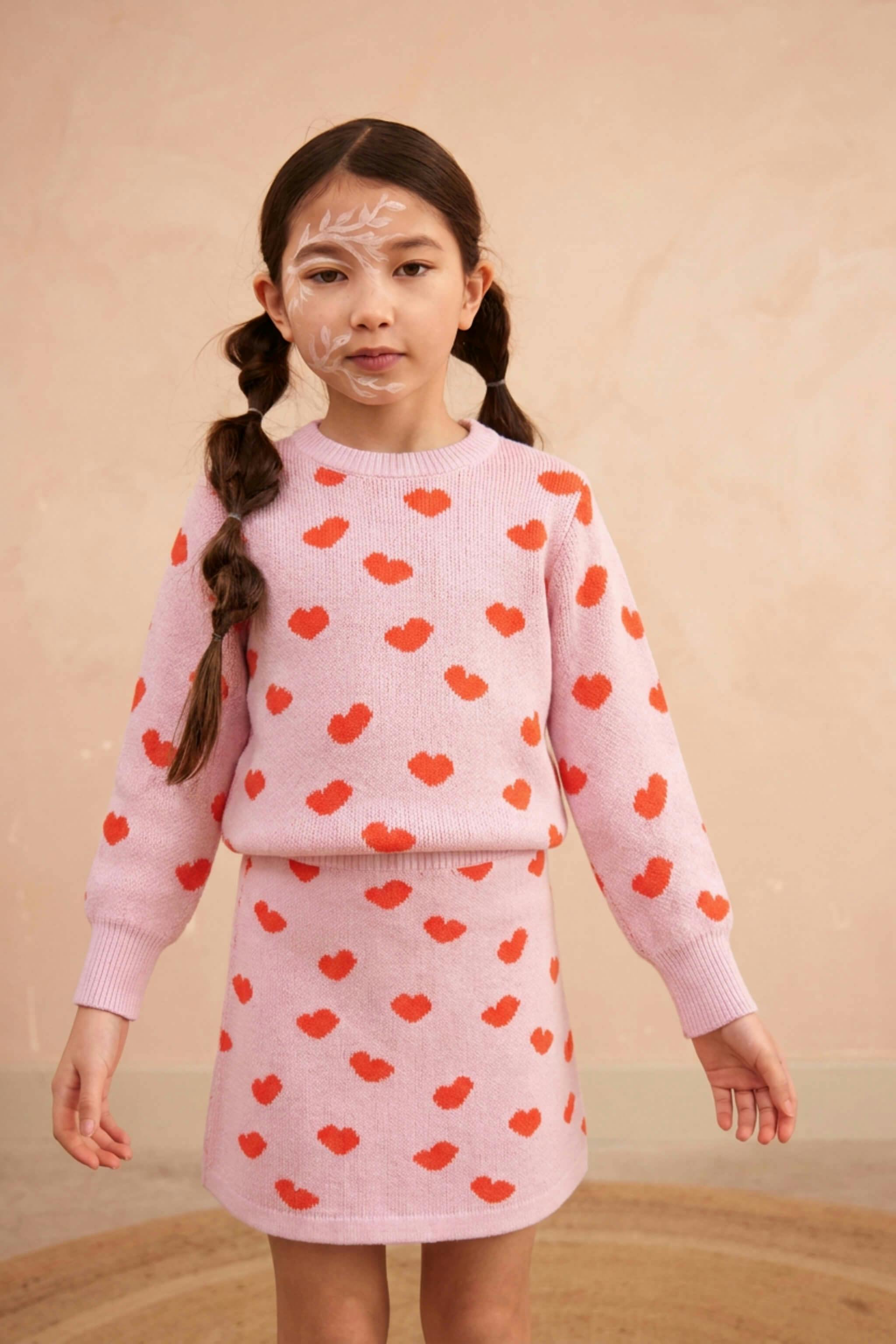 Love Hearts Jumper | Bubble Gum