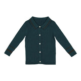 Classic Collar Contrast Stripe Cardigan