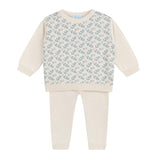 Girls Floral Vine Jacquard Knit Set