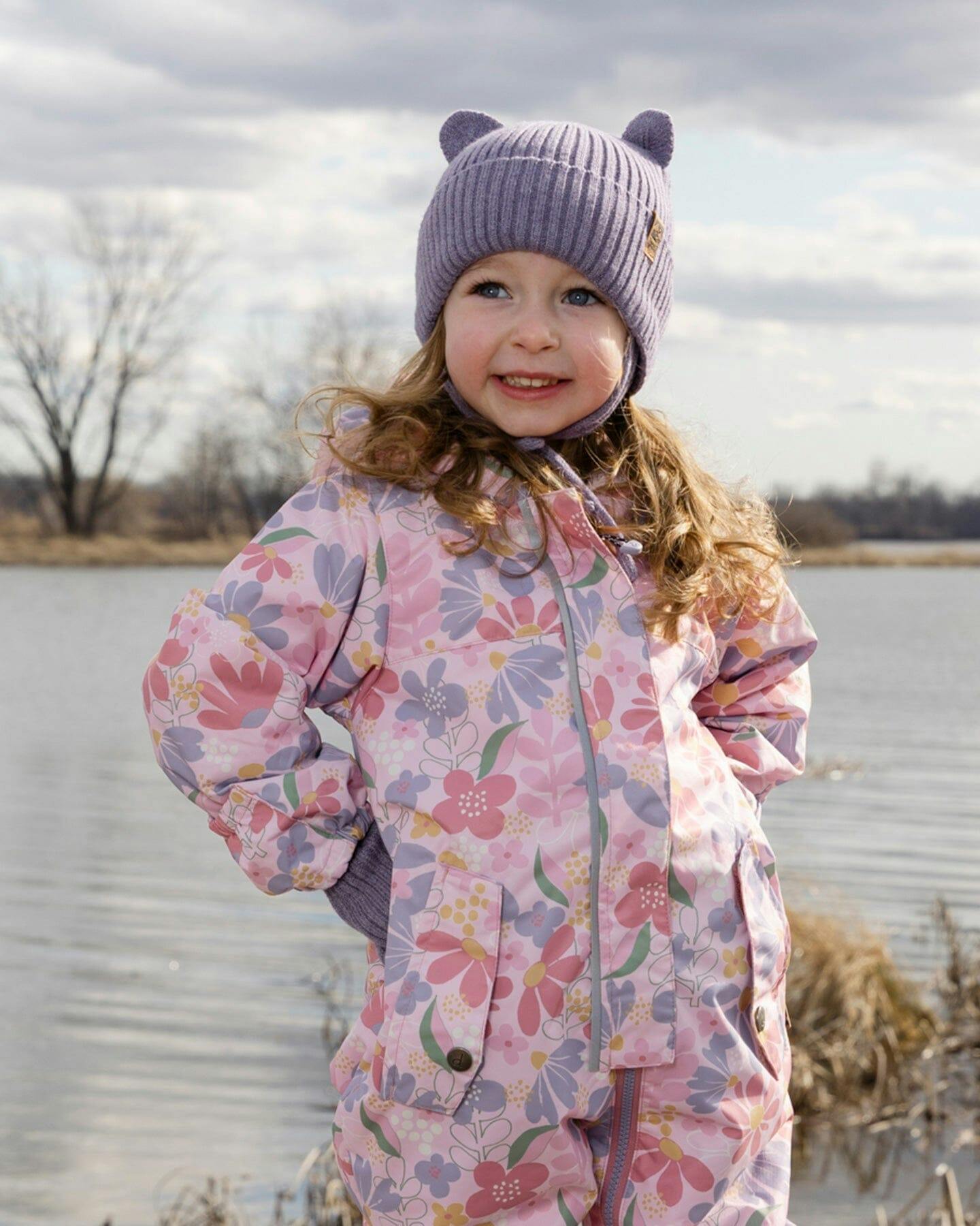 Baby Knit Hat Lavender