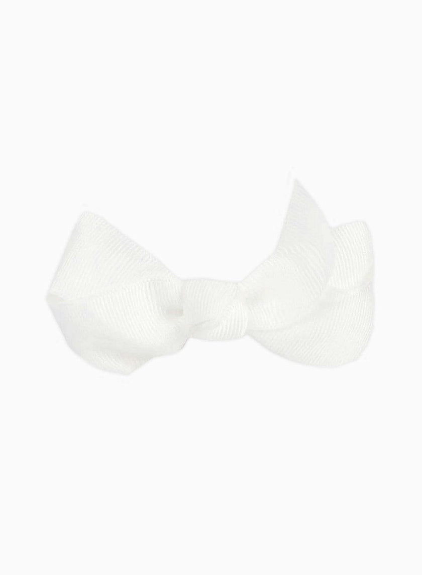 Large Bow Hair Clip in White