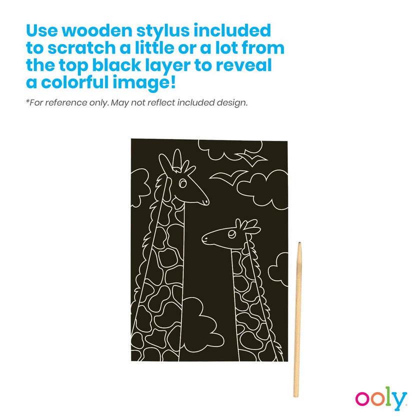 Scratch and Scribble Scratch Art Kit - Fantastic Dragon - 8 Cards 1 Sticker Sheet