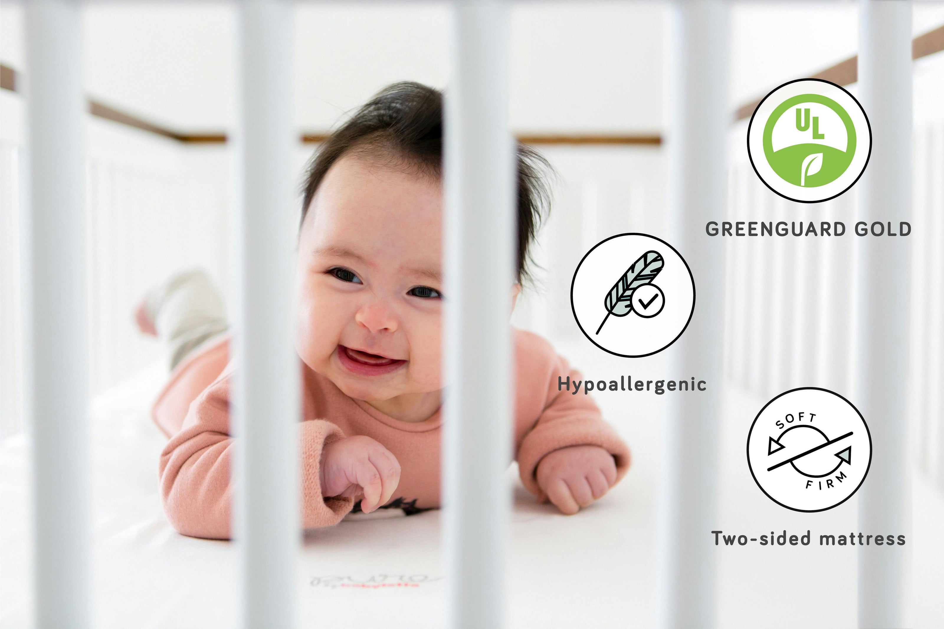 Babyletto Pure Core Non-Toxic Crib Mattress with Hybrid Waterproof Cover