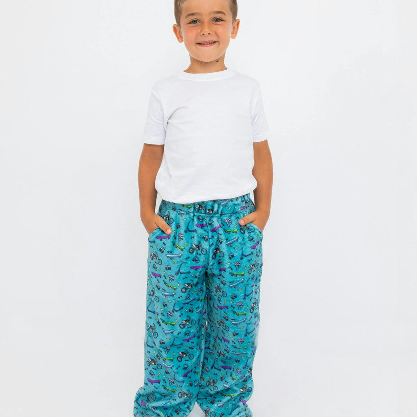 Boy's Bike and Skate Plush Loungewear Pant