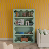 Lido Wave Bookcase in Light Sage