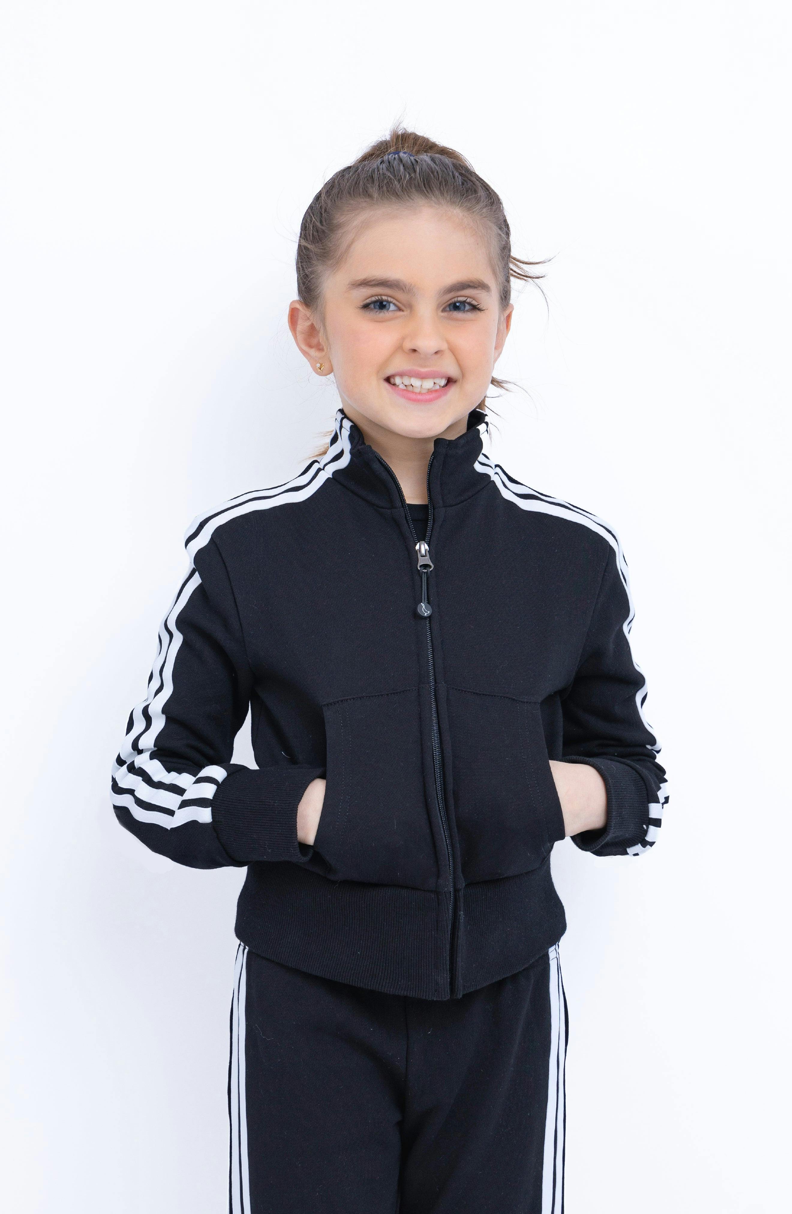 Misha Zip-up Track Jacket - Black