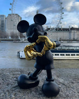 Mickey WITH LOVE Black & Gold 12in